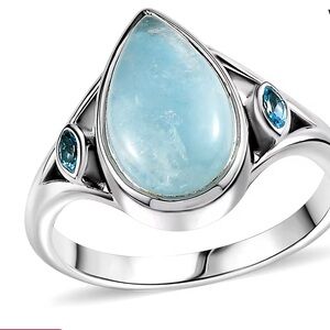 SAJEN Aquamarine & Swiss Blue Topaz ring